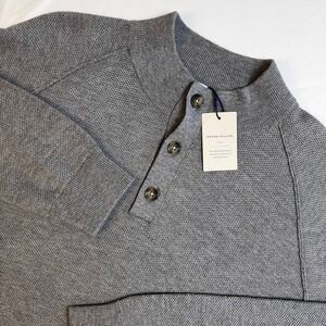 PETER MILLAR Men's‎ Parkway Gale Gray Textured Mock-Neck Sweater Size XL NEW